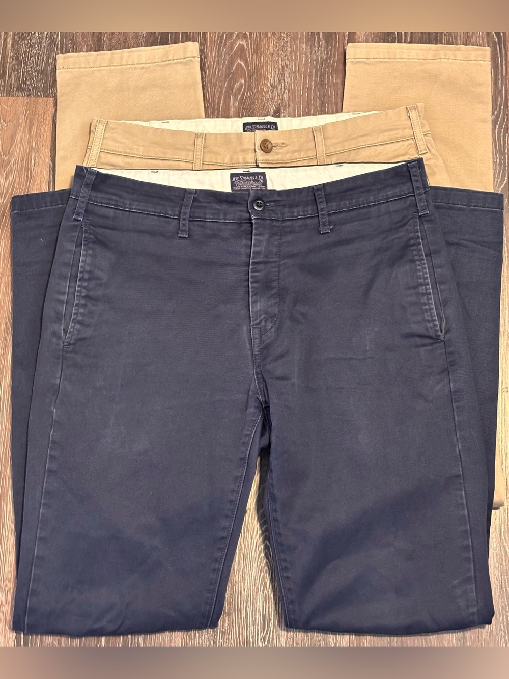 Levi's Strauss Two Horse Brand Navy and Khaki Classic Chino Men’s Pants 30x32